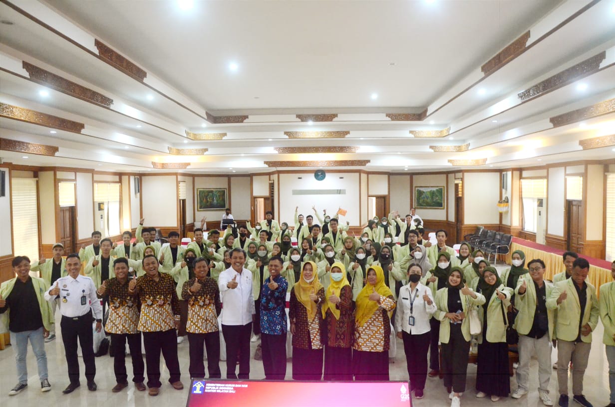 Bidik Peluang Kerja di Kemenkumham, Mahasiswa Prodi HTN Berkunjung Menengok Profil Kemenkumham Bali
