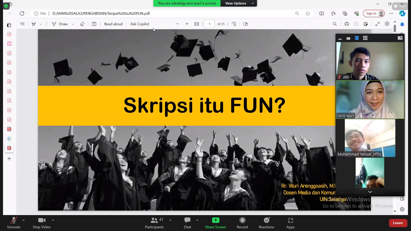 Asah Keterampilan Dalam Penulisan Karya Ilmiah, HMPS HTN Beri Pelatihan Aplikasi Zotero